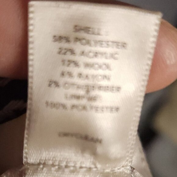 Loft Purple Black Wool Blend Tweed Mini Skirt 0 - Picture 5 of 5